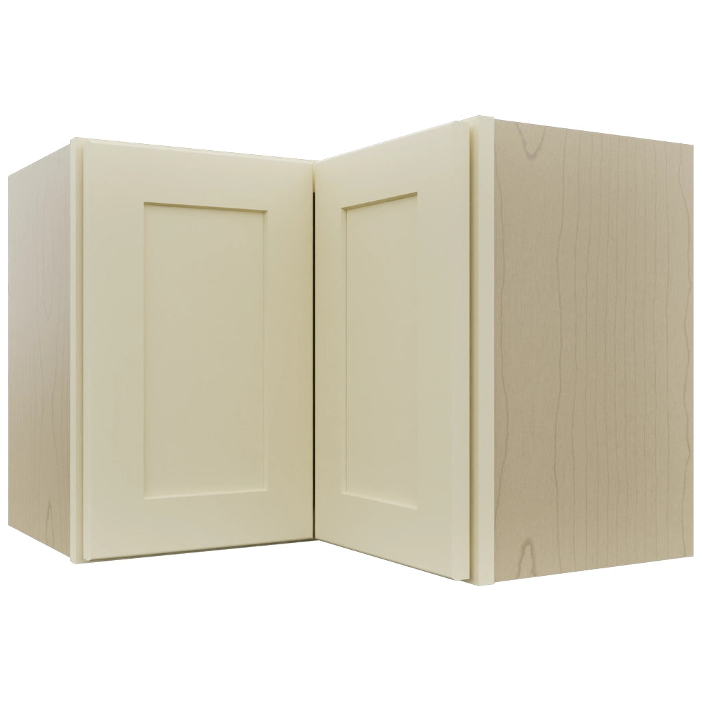 Fabuwood Galaxy Linen WPC2418 Wall Corner Pie Cabinet, Front View