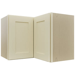 Fabuwood Galaxy Linen WPC2418 Wall Corner Pie Cabinet, Front View
