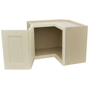 Fabuwood Galaxy Linen WPC2418 Wall Corner Pie Cabinet, Open View