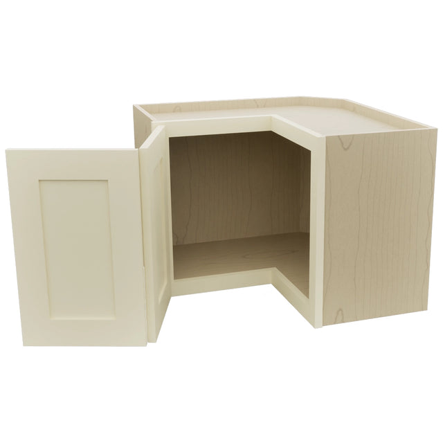 Fabuwood Galaxy Linen WPC2418 Wall Corner Pie Cabinet, Open View