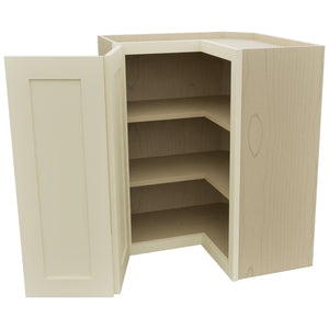 Fabuwood Galaxy Linen WPC2430 Wall Corner Pie Cabinet, Open View