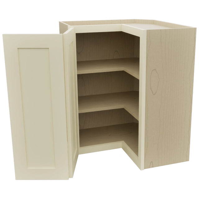 Fabuwood Galaxy Linen WPC2430 Wall Corner Pie Cabinet, Open View