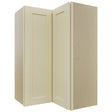 Fabuwood Galaxy Linen WPC2436 Wall Corner Pie Cabinet, Front View