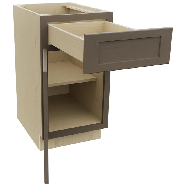 Fabuwood Galaxy Mocha B18 Base Standard Cabinet, Open View
