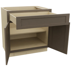 Fabuwood Galaxy Mocha B33SDF Base Standard Cabinet, Open View
