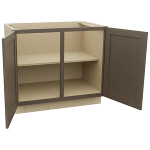 Fabuwood Galaxy Mocha B39FD Base Full Door Cabinet, Open View
