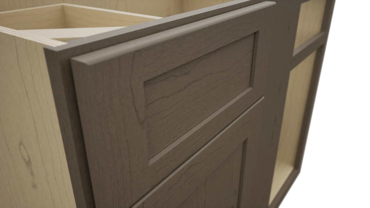 Fabuwood Galaxy Mocha BLB42/45 Base Corner Blind Cabinet, Detail View