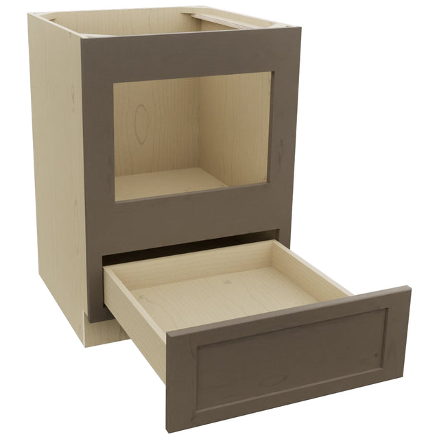 Fabuwood Galaxy Mocha BMC24 Base Microwave Cabinet, Open View