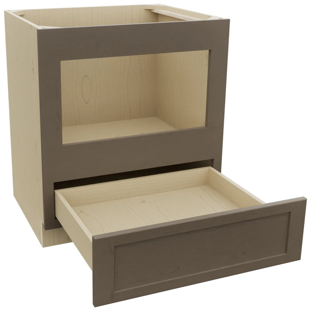 Fabuwood Galaxy Mocha BMC30 Base Microwave Cabinet, Open View