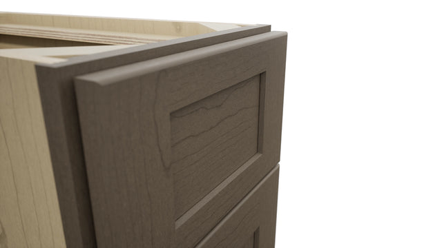 Fabuwood Galaxy Mocha DB12 Base 3 Drawers Cabinet, Detail View
