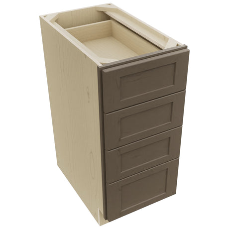 Fabuwood Galaxy Mocha DB15-4 Base 4 Drawers Cabinet, Top View