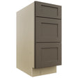 Fabuwood Galaxy Mocha DB15 Base 3 Drawers Cabinet, Front View