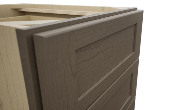Fabuwood Galaxy Mocha DB18-4 Base 4 Drawers Cabinet, Detail View