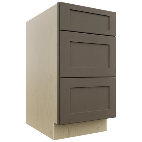 Fabuwood Galaxy Mocha DB18 Base 3 Drawers Cabinet, Front View