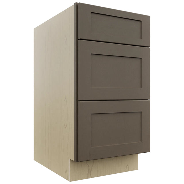 Fabuwood Galaxy Mocha DB18 Base 3 Drawers Cabinet, Front View
