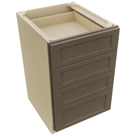 Fabuwood Galaxy Mocha DB21-4 Base 4 Drawers Cabinet, Top View