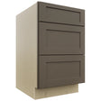 Fabuwood Galaxy Mocha DB21 Base 3 Drawers Cabinet, Front View