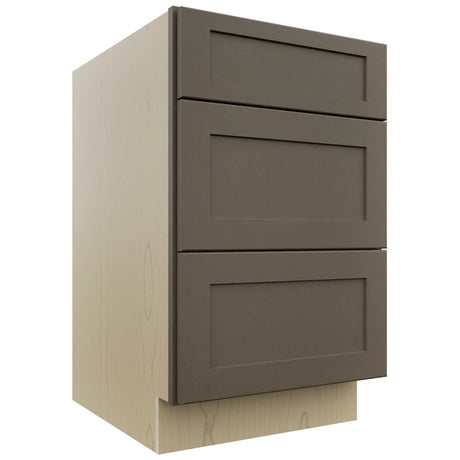 Fabuwood Galaxy Mocha DB21 Base 3 Drawers Cabinet, Front View