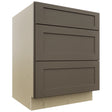Fabuwood Galaxy Mocha DB27 Base 3 Drawers Cabinet, Front View
