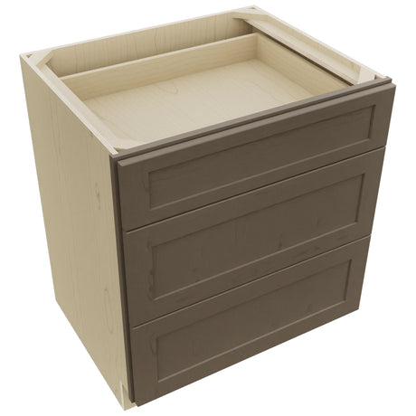 Fabuwood Galaxy Mocha DB30 Base 3 Drawers Cabinet, Top View