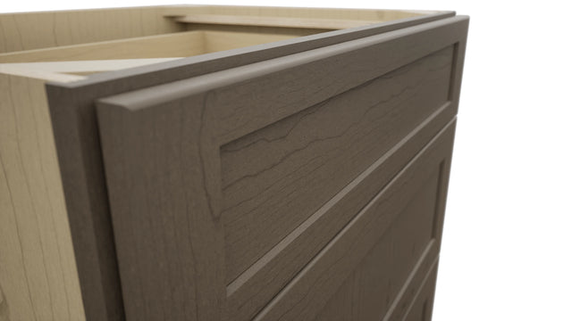 Fabuwood Galaxy Mocha DB30 Base 3 Drawers Cabinet, Detail View