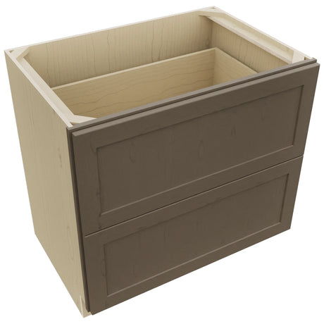 Fabuwood Galaxy Mocha DB36-2 Base 2 Drawers Cabinet, Top View