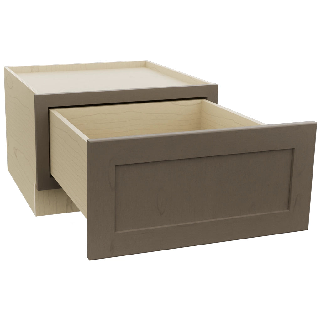 Fabuwood Galaxy Mocha DBS24 Base Bench Seat Cabinet, Open View