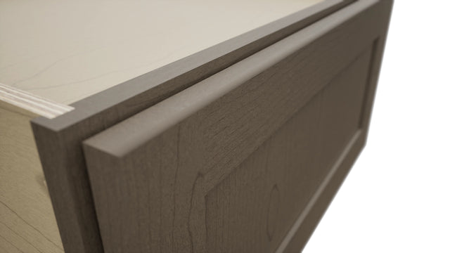 Fabuwood Galaxy Mocha DBS24 Base Bench Seat Cabinet, Detail View