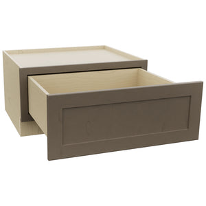 Fabuwood Galaxy Mocha DBS30 Base Bench Seat Cabinet, Open View