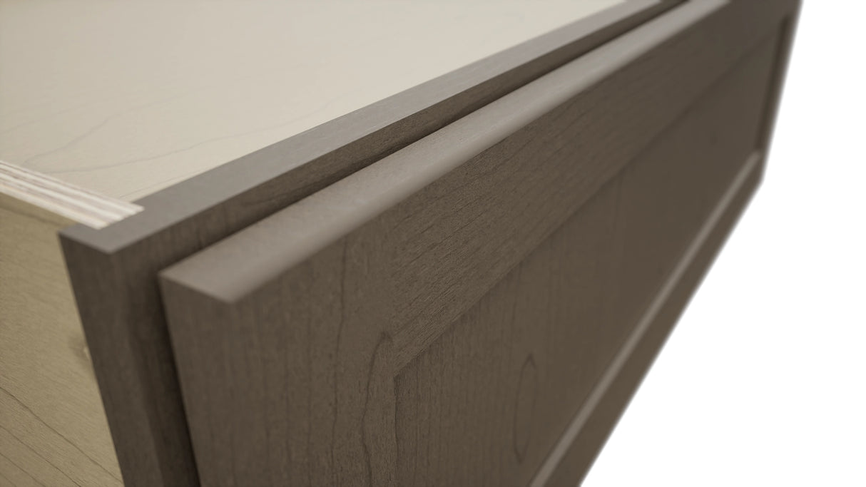 Fabuwood Galaxy Mocha DBS36 Base Bench Seat Cabinet, Detail View