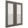 Fabuwood Galaxy Mocha DS GDW2430 Wall Glass Door, Front View