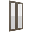 Fabuwood Galaxy Mocha DS GDW2442 Wall Glass Door, Front View