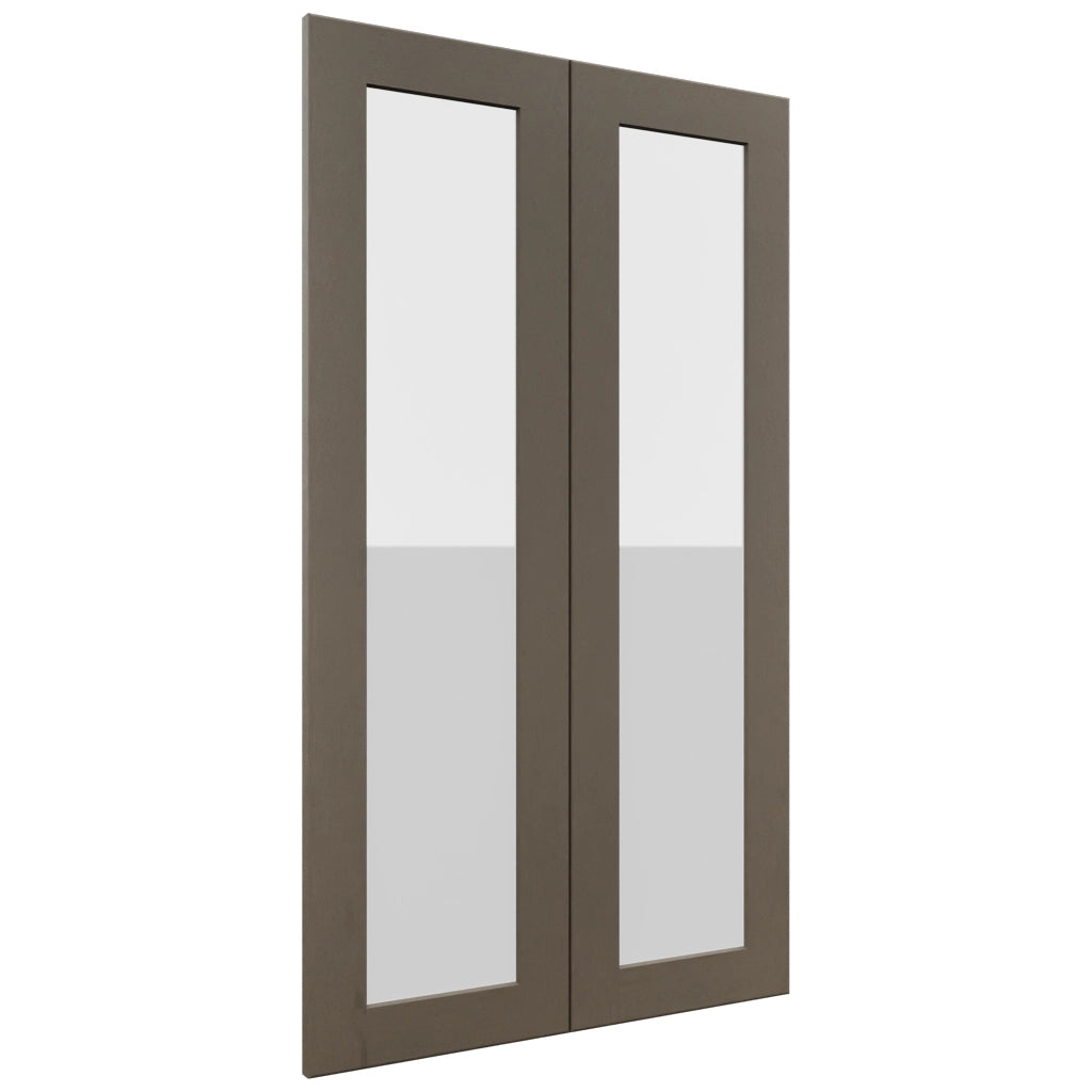 Fabuwood Galaxy Mocha DS GDW2442 Wall Glass Door, Front View