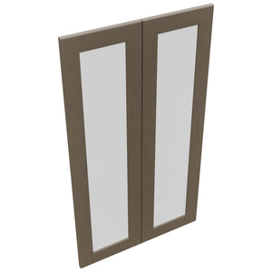 Fabuwood Galaxy Mocha DS GDW2442 Wall Glass Door, Top View