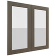 Fabuwood Galaxy Mocha DS GDW3030 Wall Glass Door, Front View