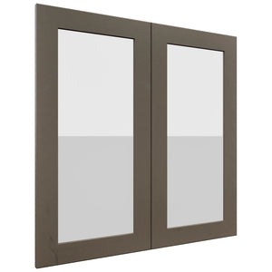 Fabuwood Galaxy Mocha DS GDW3030 Wall Glass Door, Front View