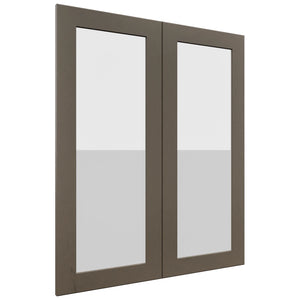 Fabuwood Galaxy Mocha DS GDW3036 Wall Glass Door, Front View