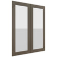 Fabuwood Galaxy Mocha DS GDW3039 Wall Glass Door, Front View