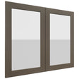 Fabuwood Galaxy Mocha DS GDW3630 Wall Glass Door, Front View