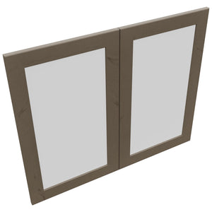 Fabuwood Galaxy Mocha DS GDW3630 Wall Glass Door, Top View