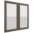 Fabuwood Galaxy Mocha DS GDW3636 Wall Glass Door, Front View