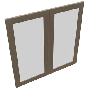 Fabuwood Galaxy Mocha DS GDW3636 Wall Glass Door, Top View