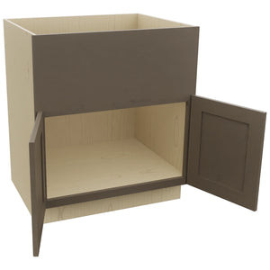 Fabuwood Galaxy Mocha FS30 Base Farm Sink Cabinet, Open View