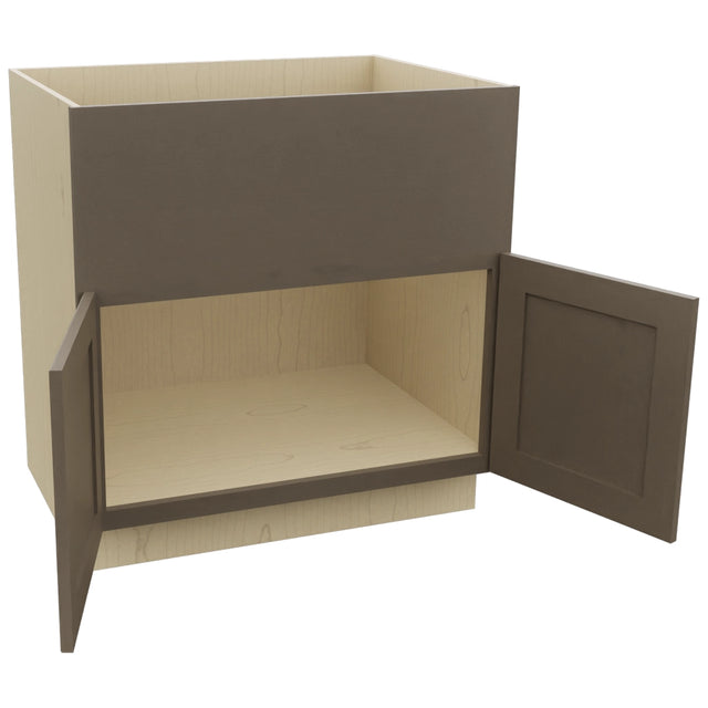 Fabuwood Galaxy Mocha FS33 Base Farm Sink Cabinet, Open View