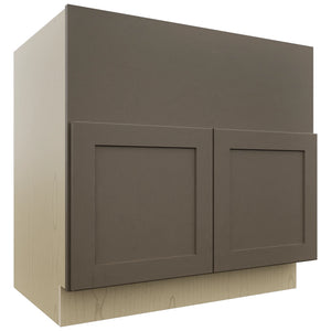 Fabuwood Galaxy Mocha FS36 Base Farm Sink Cabinet, Front View