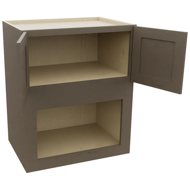Fabuwood Galaxy Mocha MC303621 Wall Microwave Cabinet, Open View