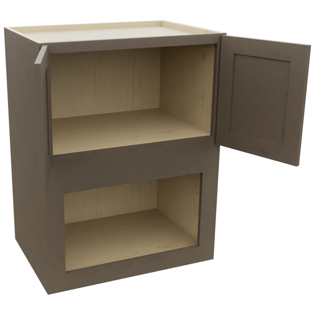 Fabuwood Galaxy Mocha MC303921 Wall Microwave Cabinet, Open View