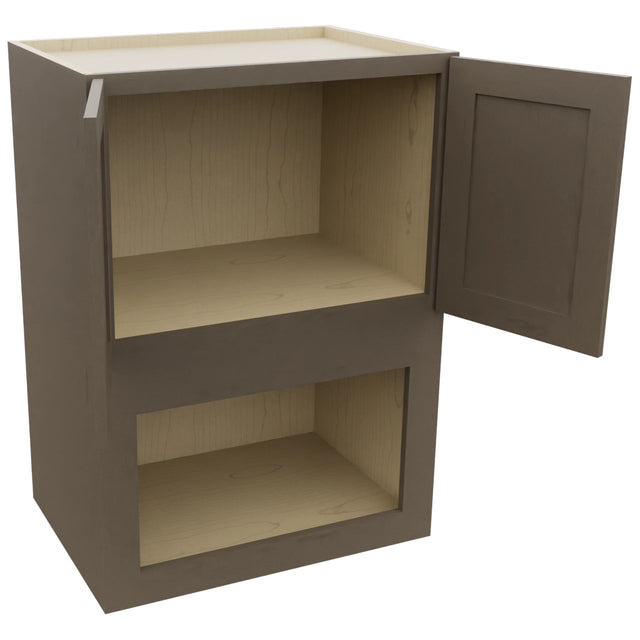 Fabuwood Galaxy Mocha MC304221 Wall Microwave Cabinet, Open View