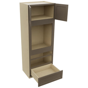 Fabuwood Galaxy Mocha OC3390D Tall Oven Cabinet Double, Open View