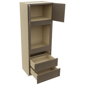 Fabuwood Galaxy Mocha OC3393C Tall Oven Cabinet Combo, Open View